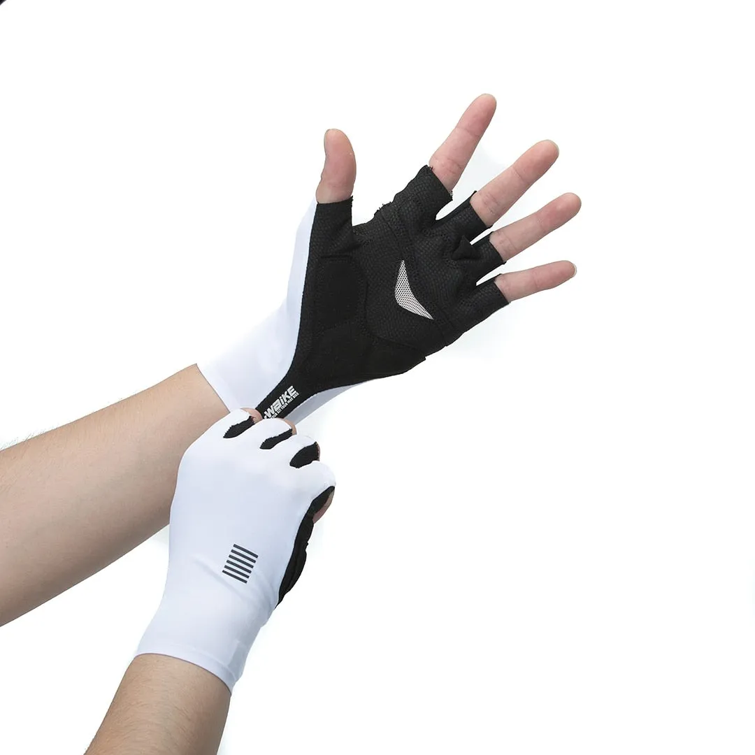 YKYW MTB Road Cycling Half Finger Gloves Antibacterial Lycra mesh Design Ventilation Perspiration Shockproof 6 Colors