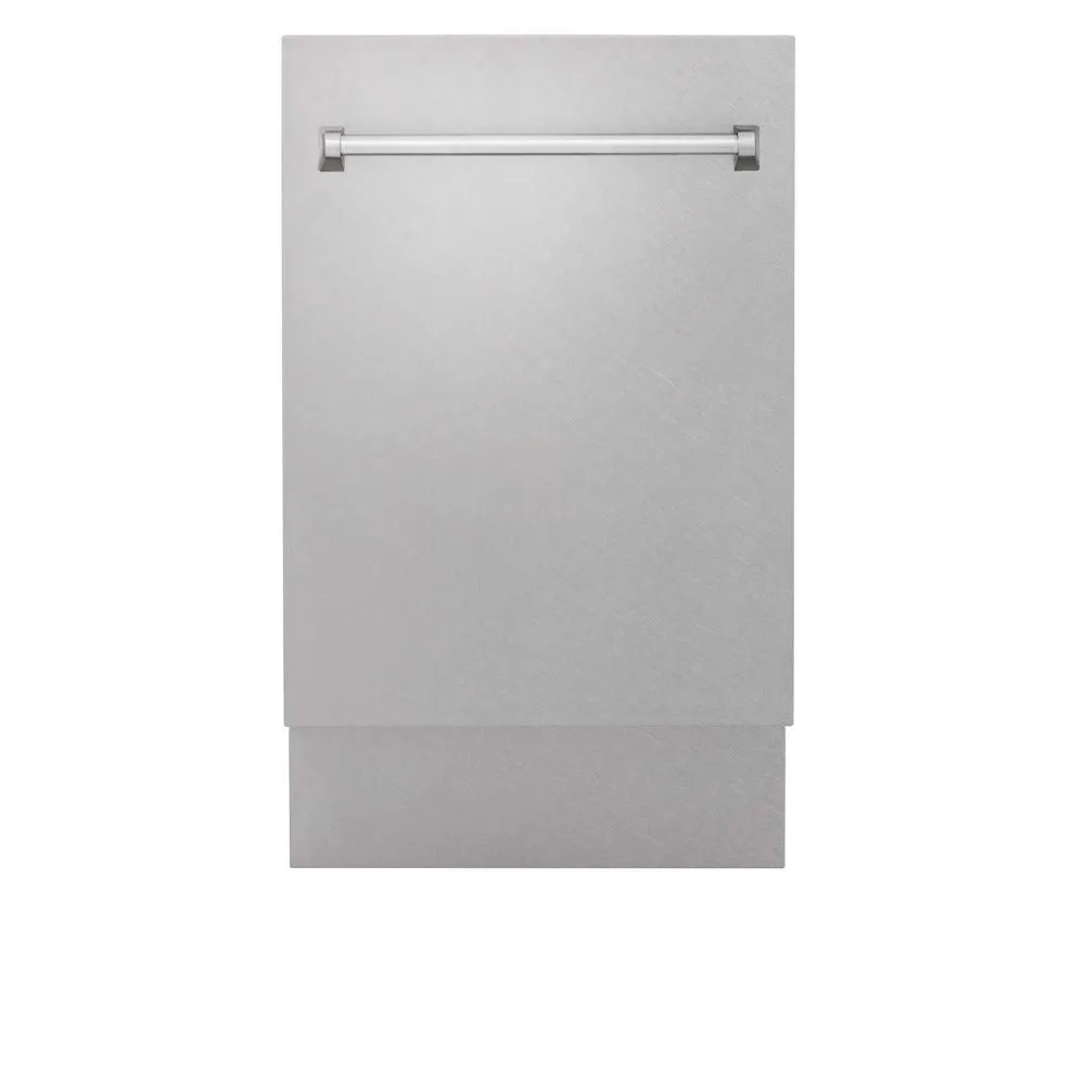 ZLINE 18 in. Tallac Series 3rd Rack Top Control Dishwasher with a Stainless Steel Tub with Fingerprint Resistant Stainless Steel Panel, 51dBa (DWV-SN-18)