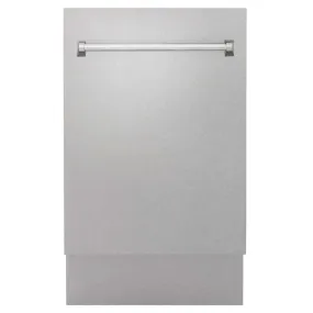 ZLINE 18 in. Tallac Series 3rd Rack Top Control Dishwasher with a Stainless Steel Tub with Fingerprint Resistant Stainless Steel Panel, 51dBa (DWV-SN-18)