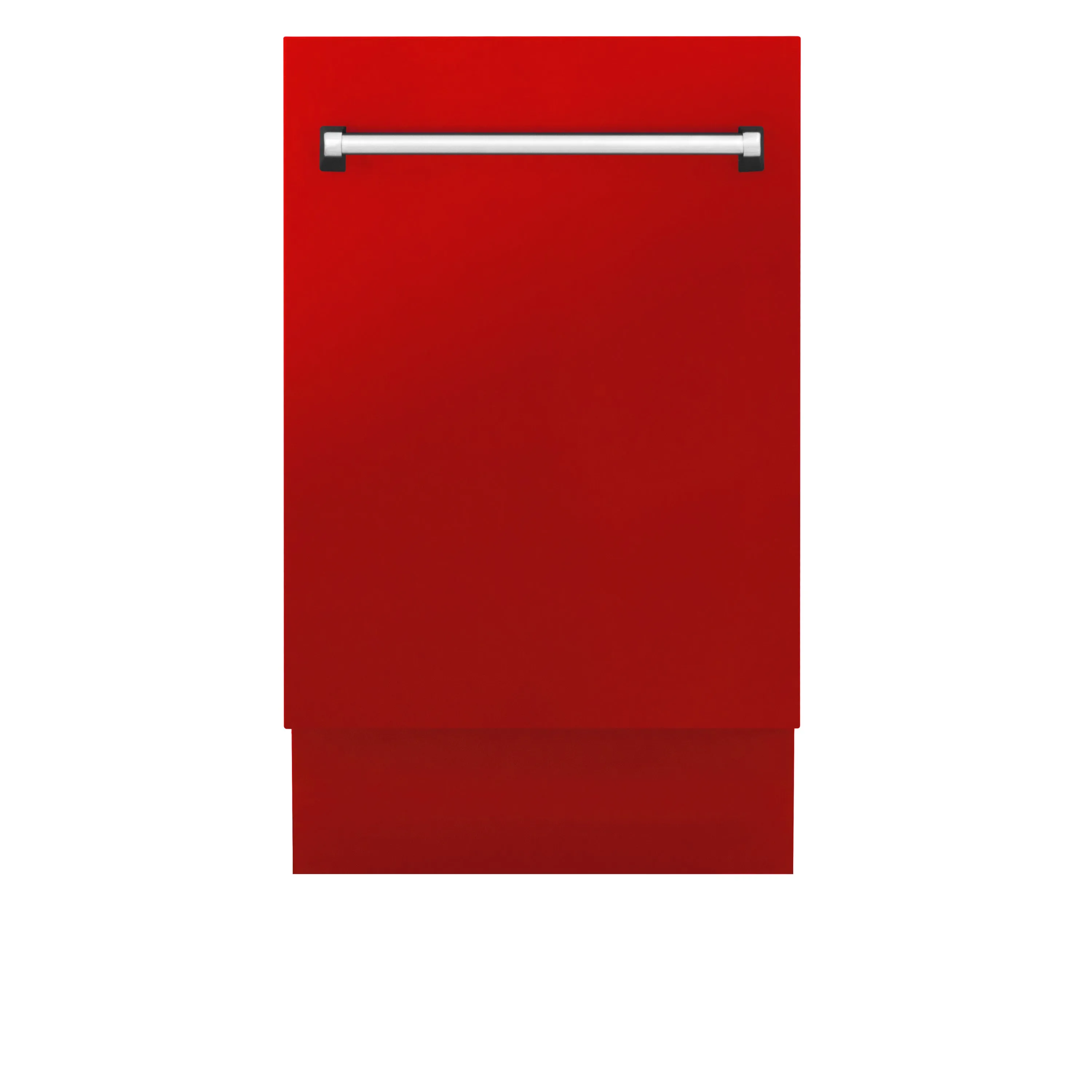 ZLINE 18 in. Tallac Series 3rd Rack Top Control Dishwasher with a Stainless Steel Tub with Red Matte Panel, 51dBa (DWV-RM-18)