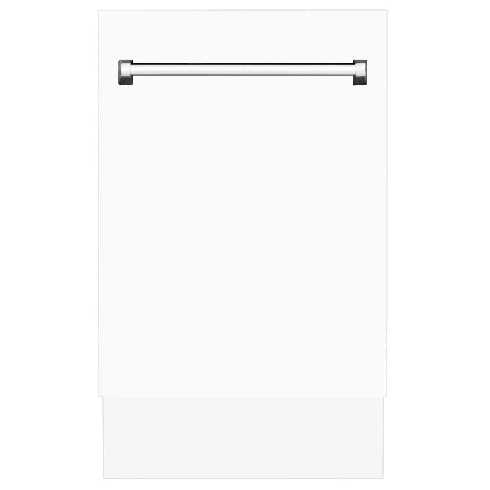 ZLINE 18 in. Tallac Series 3rd Rack Top Control Dishwasher with White Matte Panel, 51dBa (DWV-WM-18)