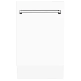 ZLINE 18 in. Tallac Series 3rd Rack Top Control Dishwasher with White Matte Panel, 51dBa (DWV-WM-18)