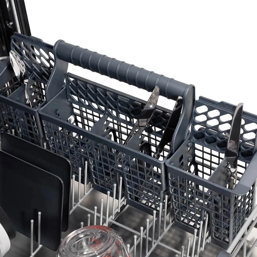 ZLINE 24 in. Monument Series 3rd Rack Top Touch Control Dishwasher with Black Matte Panel, 45dBa (DWMT-BLM-24)