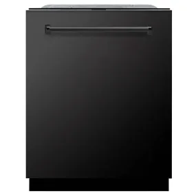 ZLINE 24 in. Monument Series 3rd Rack Top Touch Control Dishwasher with Black Stainless Steel Panel, 45dBa (DWMT-BS-24)