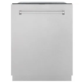 ZLINE 24 in. Monument Series 3rd Rack Top Touch Control Dishwasher with Fingerprint Resistant Stainless Steel Panel, 45dBa (DWMT-SN-24)