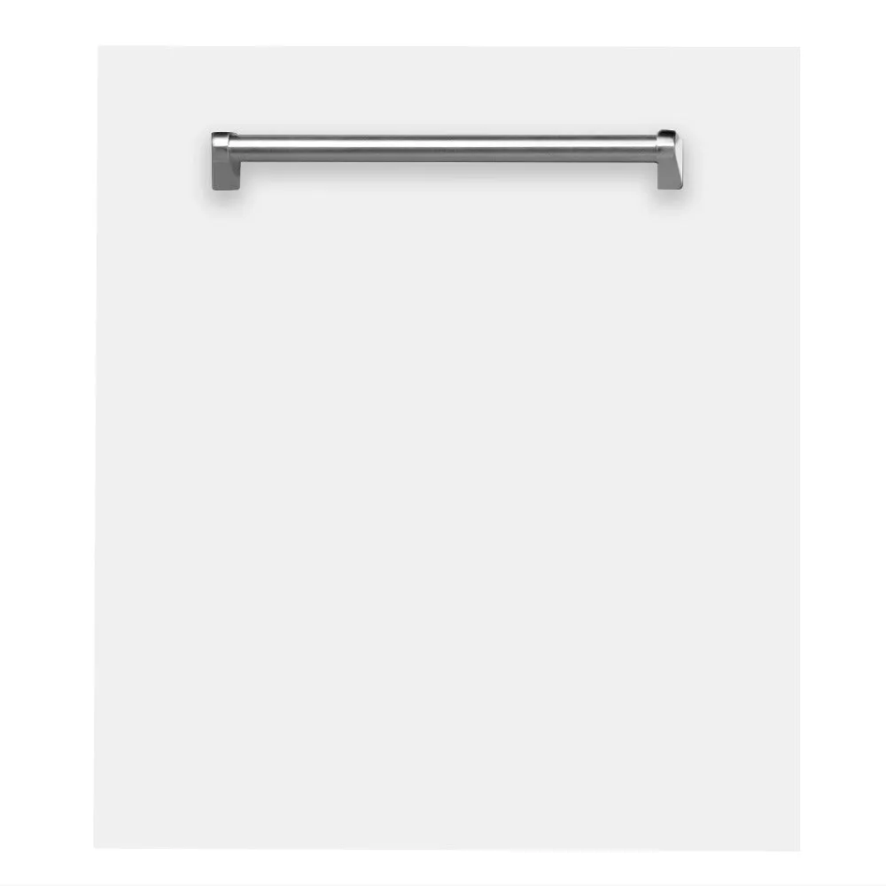 ZLINE 24 in. Top Control Dishwasher with Matte White Panel and Traditional Style Handle, 52dBa (DW-WM-24)