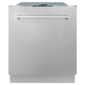 ZLINE 24 in. Top Control Dishwasher with Stainless Steel Panel and Traditional Style Handle, 52dBa (DW-304-H-24)