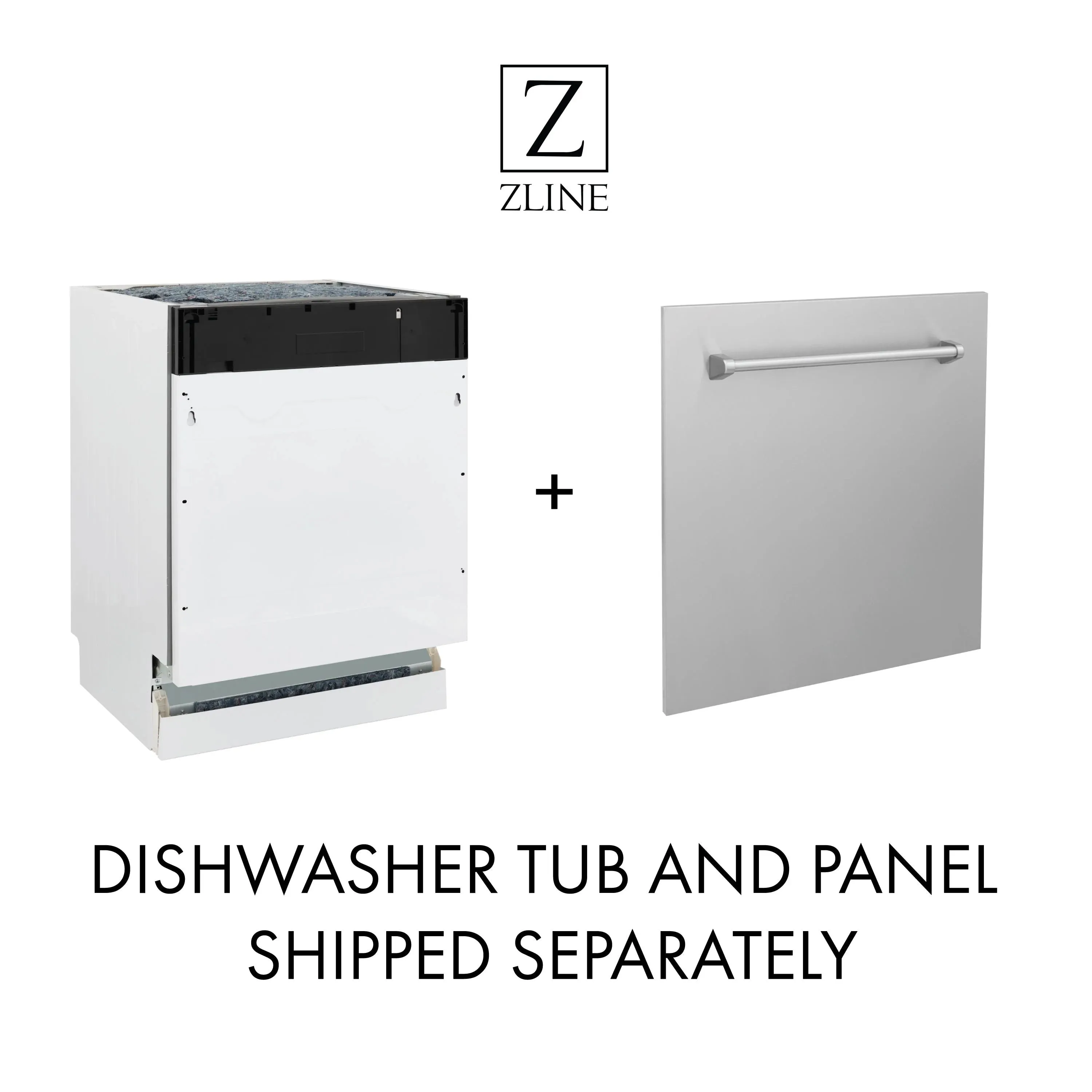 ZLINE Autograph Edition 18 in. Compact 3rd Rack Top Control Dishwasher in Stainless Steel with Matte Black Handle, 51dBa (DWVZ-304-18-MB)