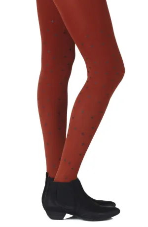 Zohara "You   Me = Love" Rust Tights